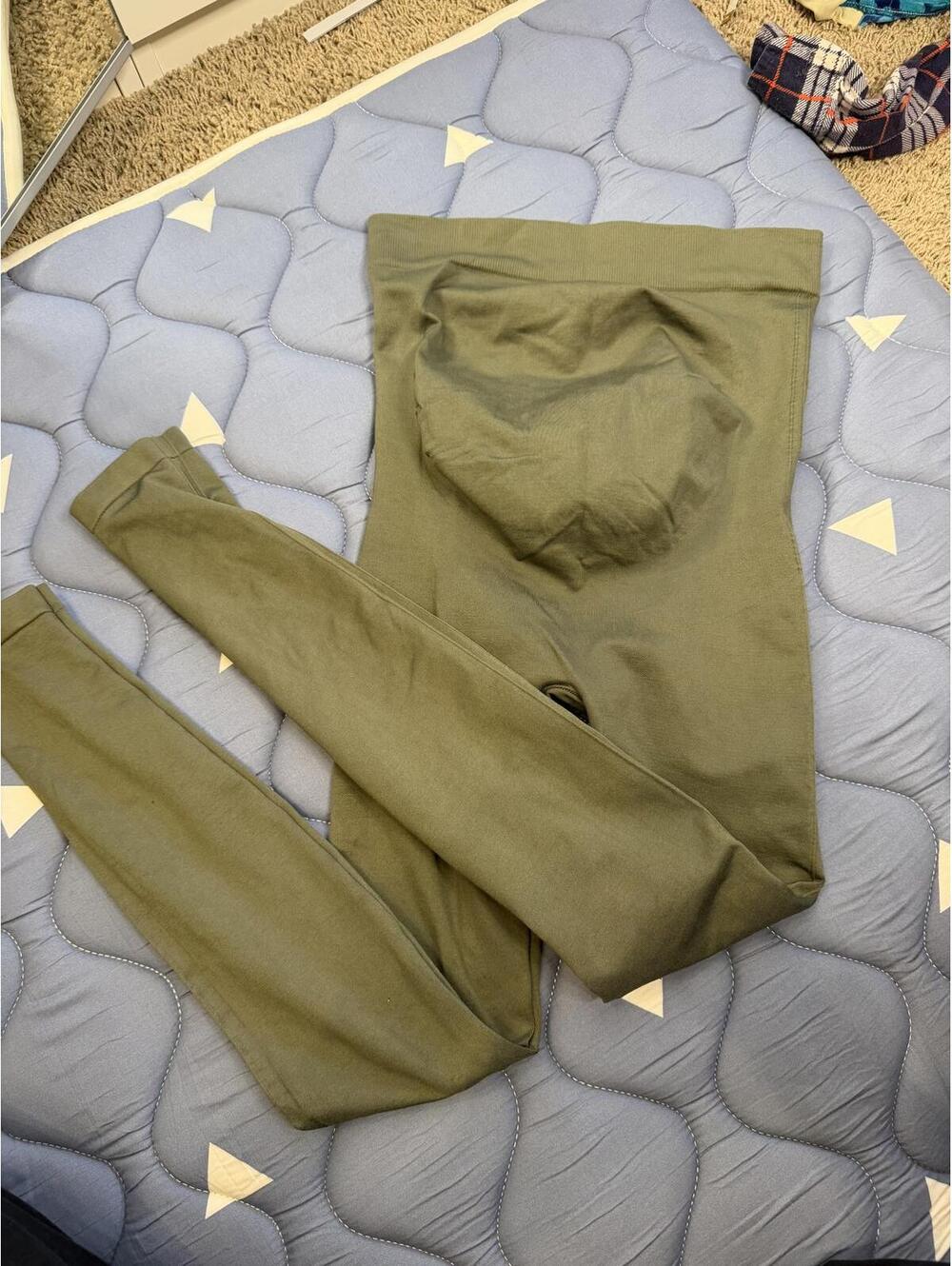 Blanqi Everyday Maternity Leggings Size S Olive Green